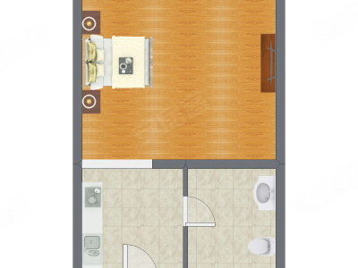 1室0厅 65.00平米户型图
