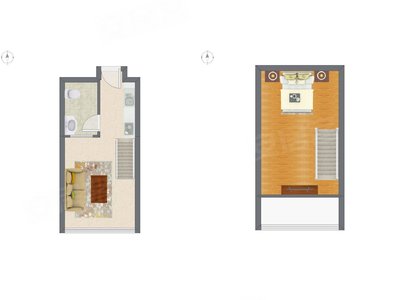 1室1厅 23.42平米