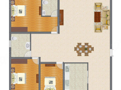 3室2厅 137.82平米