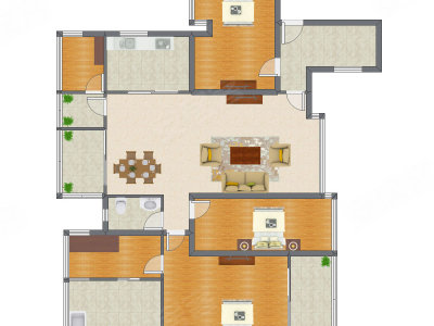 3室2厅 178.59平米户型图