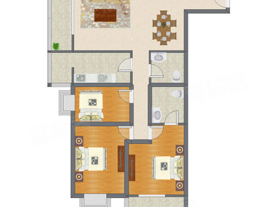 3室2厅 139.75平米