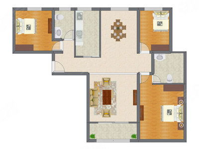3室2厅 99.16平米