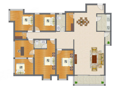 5室2厅 193.20平米