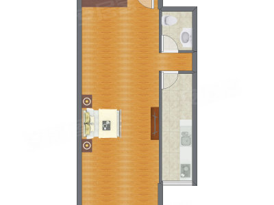 1室0厅 72.30平米