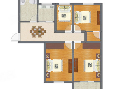 4室1厅 64.32平米