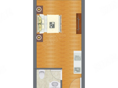 1室0厅 35.42平米