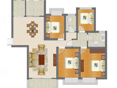 4室2厅 121.00平米
