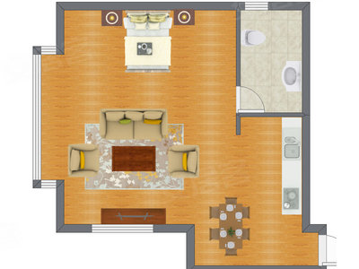 1室0厅 69.65平米户型图