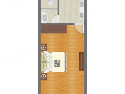 1室0厅 48.48平米户型图