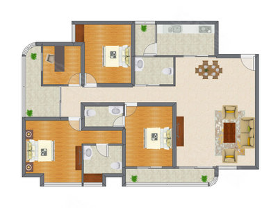 4室2厅 172.76平米