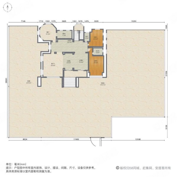 棕榈滩高尔夫别墅6室3厅4卫368㎡南北1100万