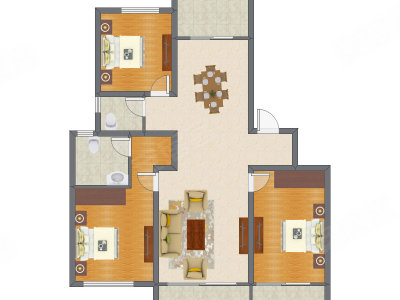 3室2厅 173.52平米