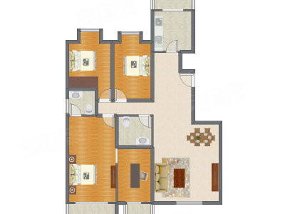 4室2厅 113.78平米