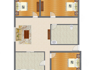 3室1厅 122.00平米