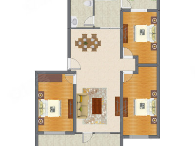 3室2厅 133.83平米