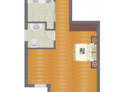 1室0厅 36.25平米