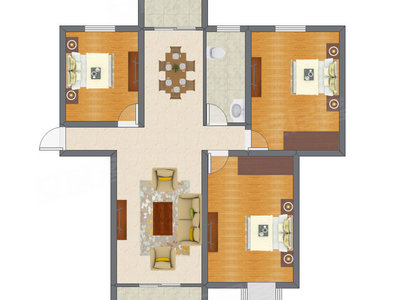 3室2厅 89.17平米