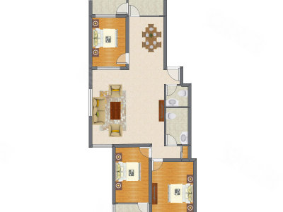 3室2厅 143.78平米