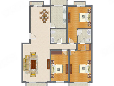 3室2厅 159.69平米