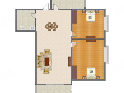 2室2厅 169.00平米