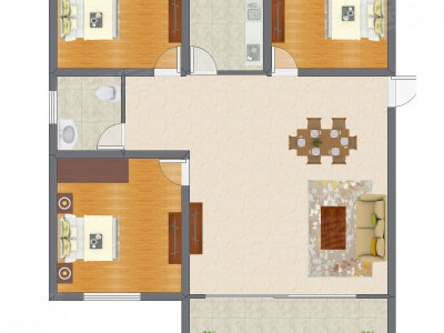 3室2厅 111.20平米
