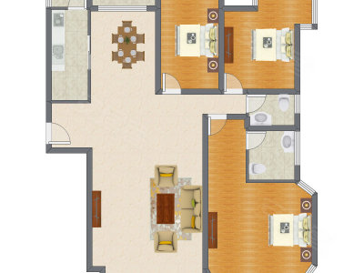 3室2厅 162.95平米
