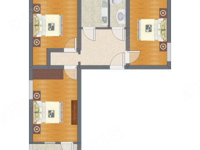 3室1厅 80.90平米