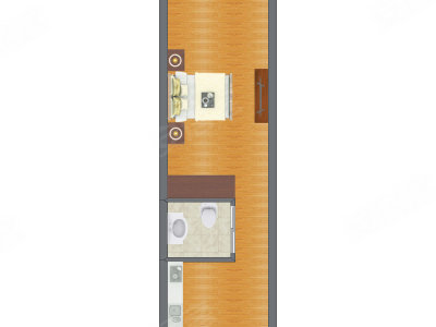 1室0厅 29.74平米户型图