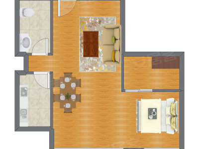 1室0厅 90.25平米户型图