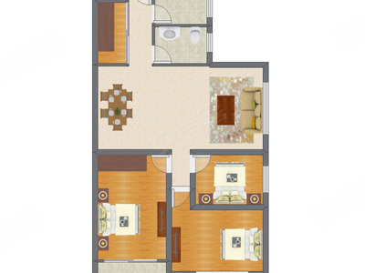 3室2厅 123.98平米
