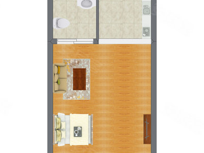 1室0厅 29.51平米户型图