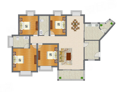 4室2厅 145.00平米