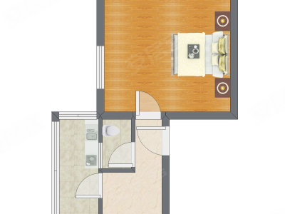 1室1厅 36.31平米
