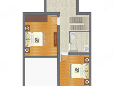 3室2厅 60.00平米