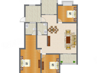 3室2厅 120.71平米