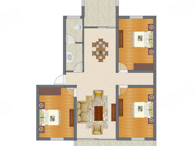 3室2厅 102.80平米