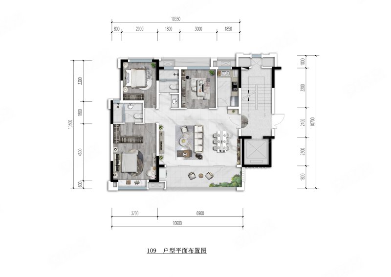 金辉凤栖云璟3室2厅2卫109.65㎡南157万