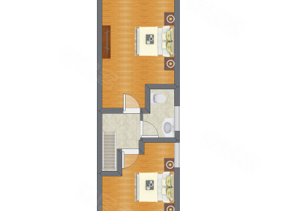 2室1厅 79.90平米户型图