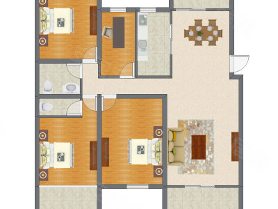 4室2厅 126.00平米