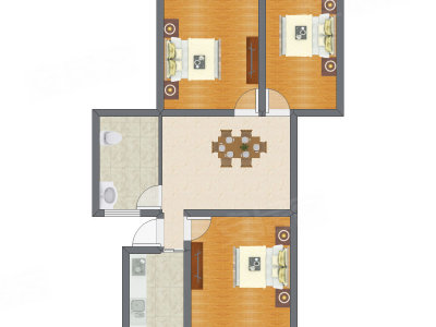 3室1厅 85.00平米