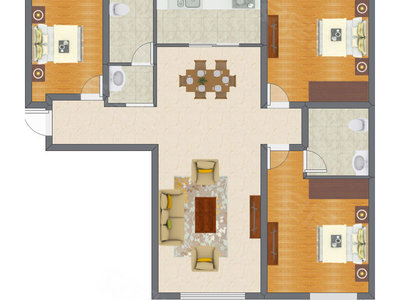 3室2厅 131.48平米