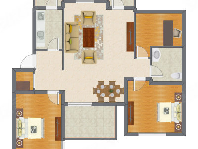 3室2厅 98.15平米
