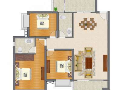 3室2厅 122.00平米