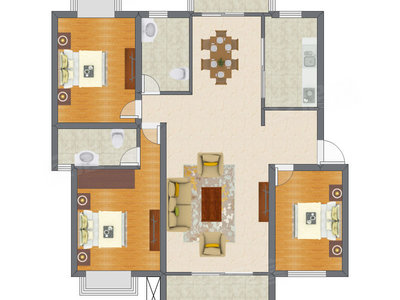 3室2厅 112.12平米