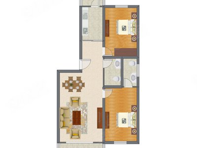 2室2厅 119.79平米