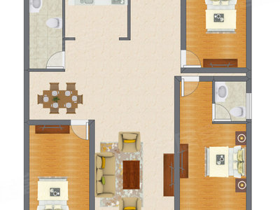 3室2厅 96.21平米