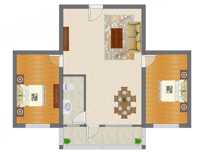 2室2厅 98.02平米