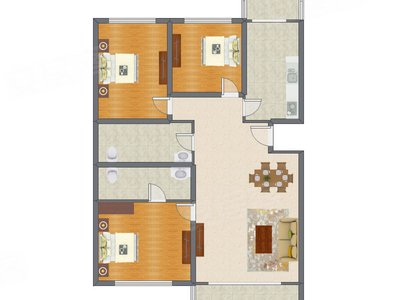 3室2厅 147.47平米