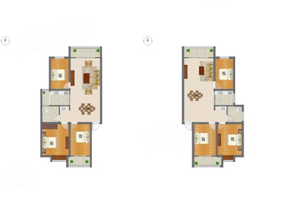 3室2厅 99.77平米