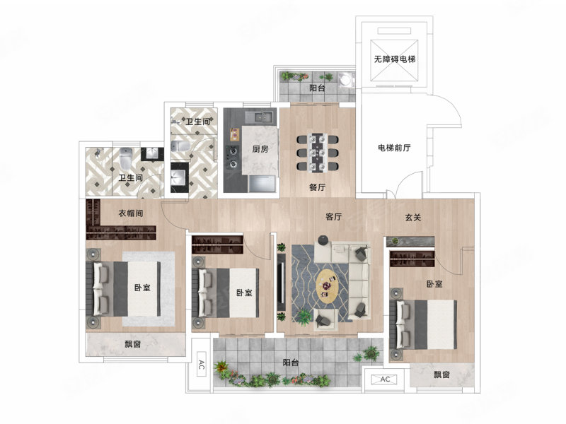 周口城投·揽境3室2厅2卫126㎡南69万